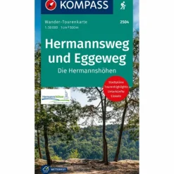 KOMPASS WANDER-TOURENKARTE HERMANNSWEG UND EGGEWEG