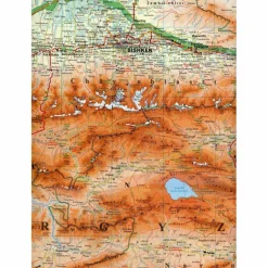 KYRGYZTAN GEOGRAPHICAL MAP 1 : 750 000 - Straßenkarte
