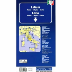 LATIUM-ROM NR. 10 REGIONALKARTE ITALIEN 1:200 000 - Straßenkarte