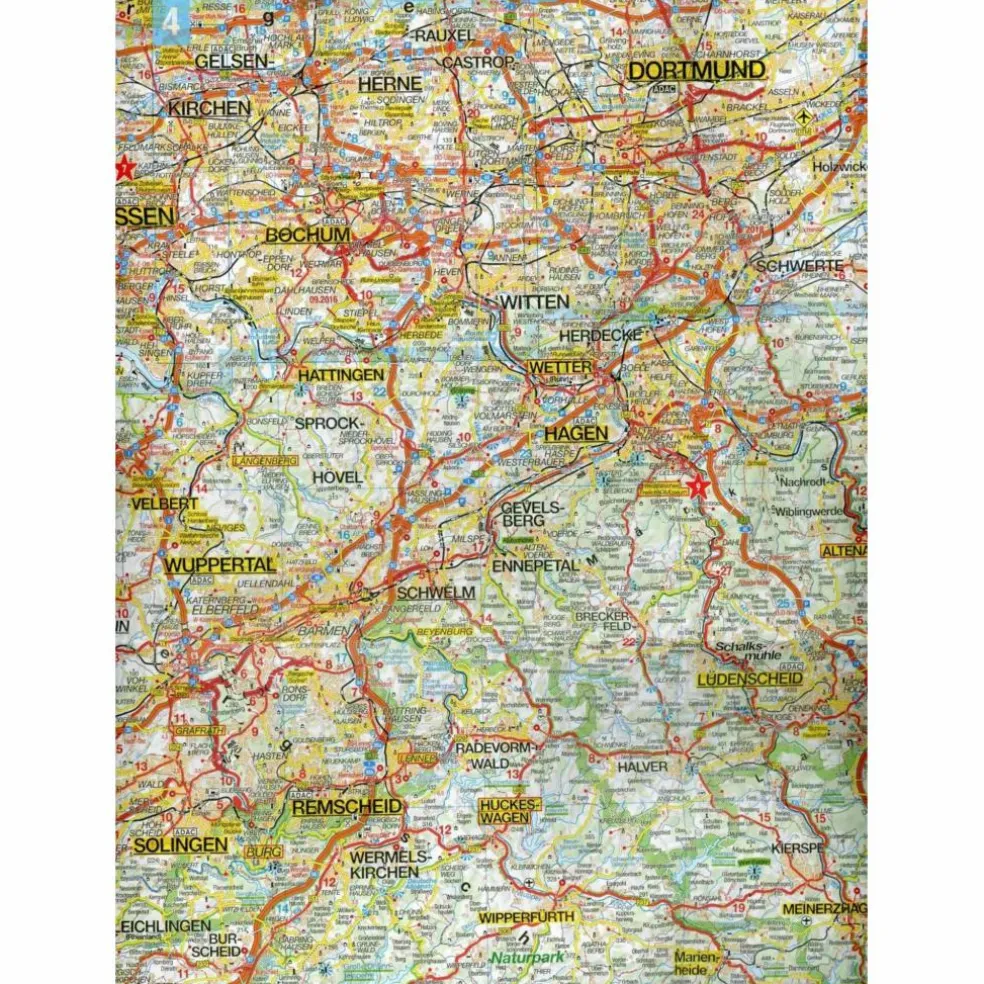 MARCO POLO KARTE DEUTSCHLAND BLATT 5 NRW - Straßenkarte
