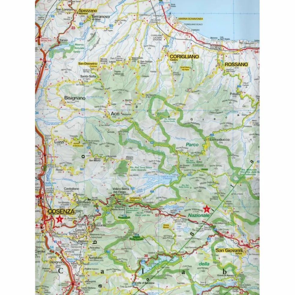 MARCO POLO KARTE ITALIEN 13. KALABRIEN 1 - Straßenkarte