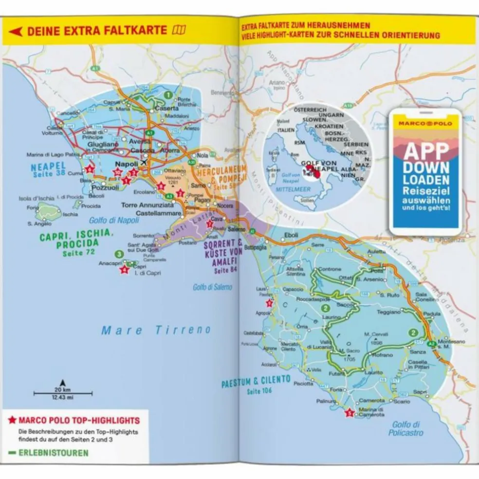 MARCO POLO REISEFÜHRER GOLF VON NEAPEL, AMALFI, ISCHIA