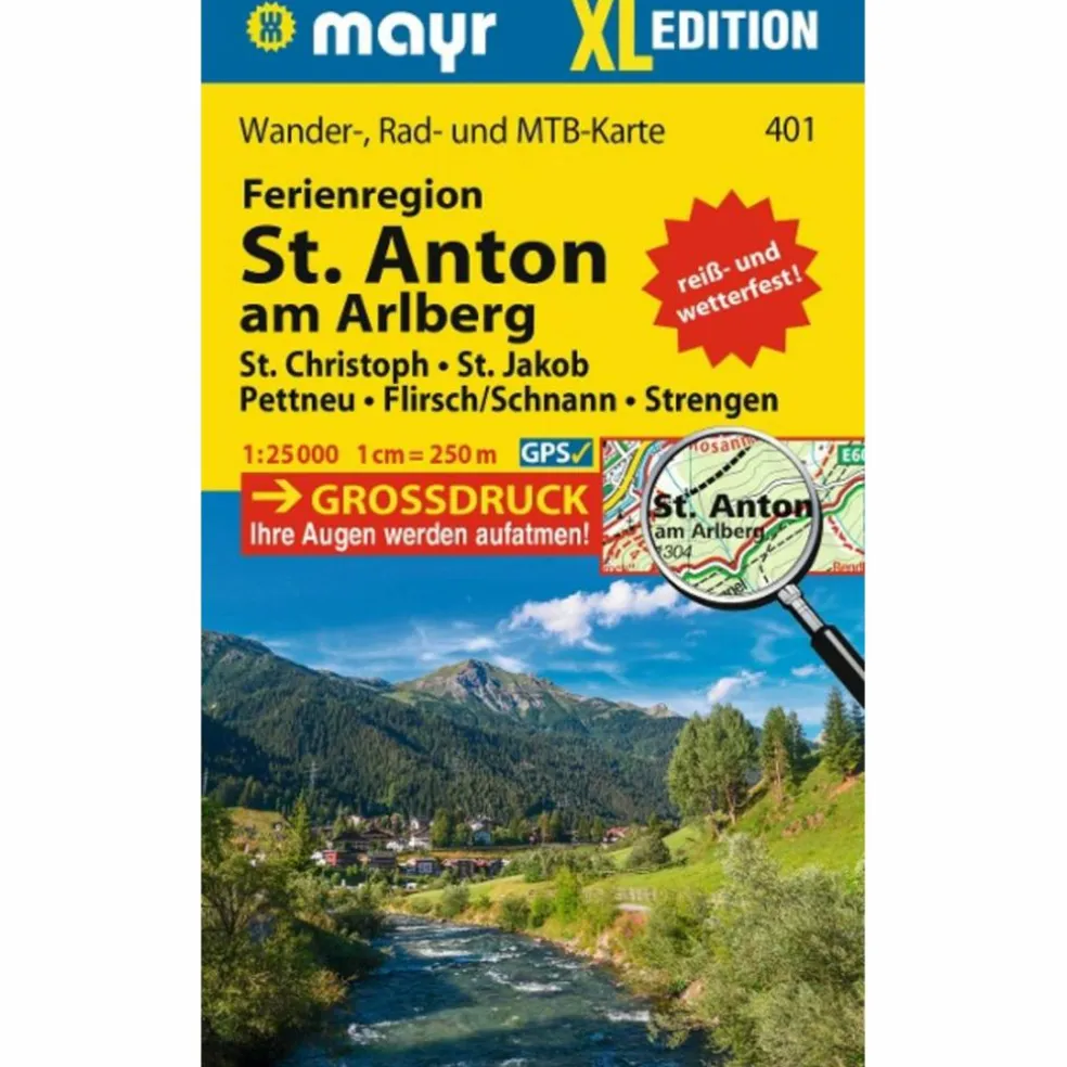 MAYR WANDERKARTE FERIENREGION ST. ANTON AM ARLBERG XL