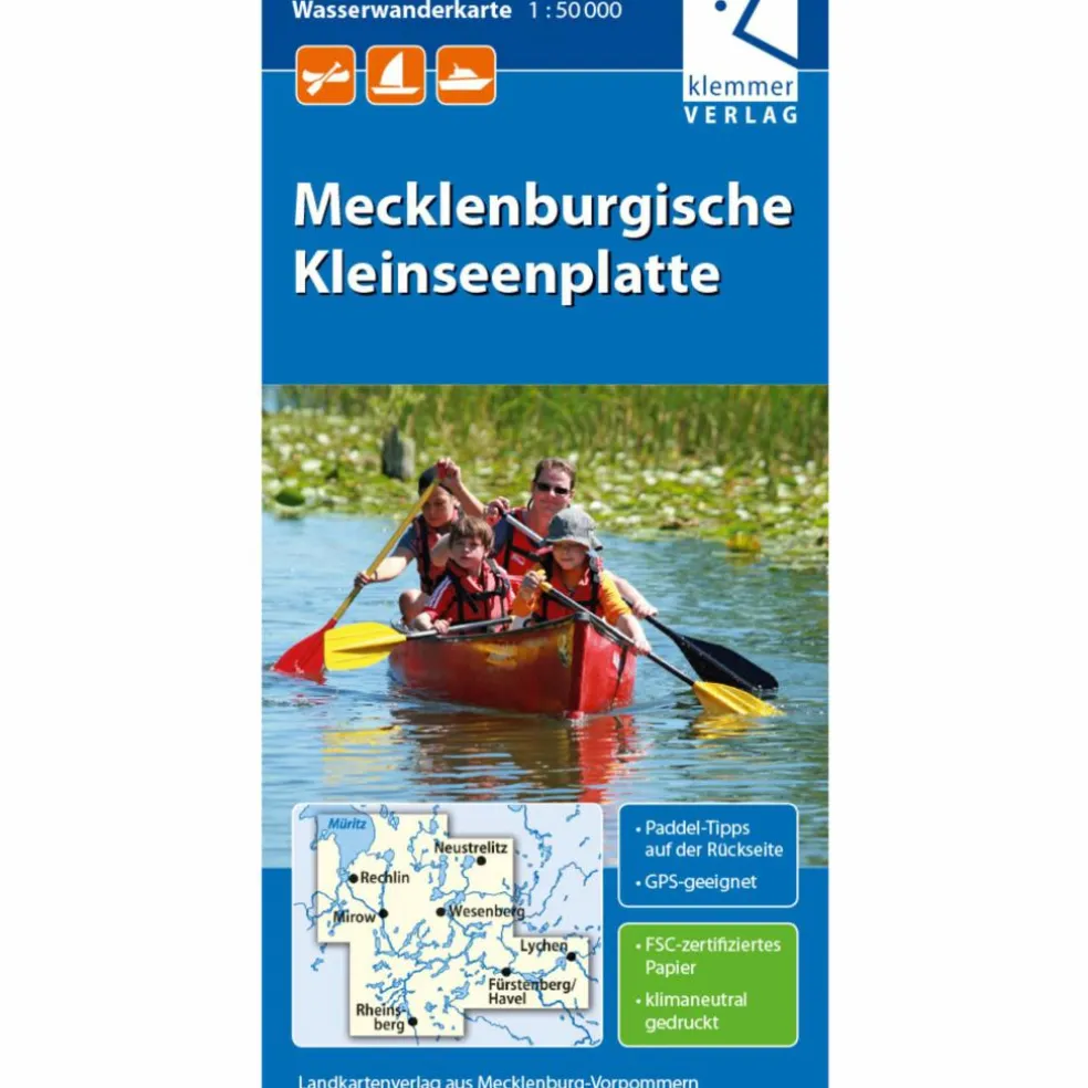 MECKLENBURGISCHE KLEINSEENPLATTE 1:50.000 - Wasserkarte