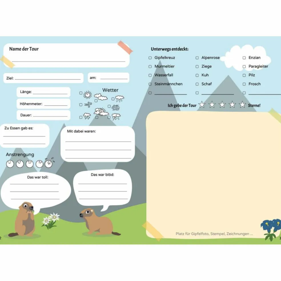 MEINE TOUREN - WANDERTAGEBUCH FÜR KINDER - Kinderbuch