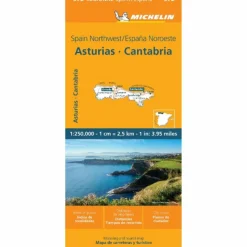 MICHELIN MAP SPAIN: NORTHWEST, ASTURIAS, CANTABRIA MAP 572 - Straßenkarte