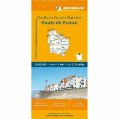 MICHELIN NORDFRANKRANKREICH - FLANDERN - Straßenkarte