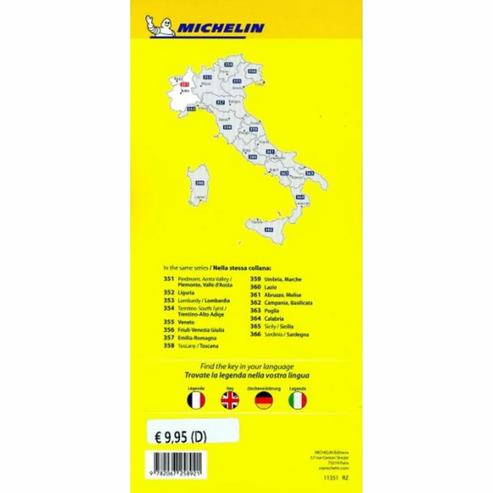 MICHELIN PIEMONT, AOSTATAL - Straßenkarte