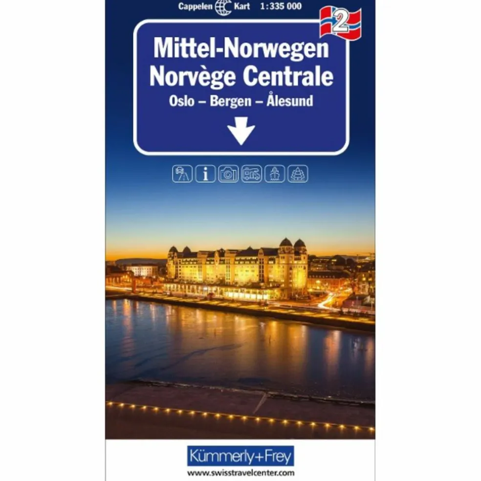 MITTEL NORWEGEN NR. 02 REGIONALKARTE NORWEGEN 1:335 000 - Straßenkarte