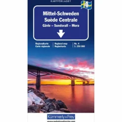 MITTEL-SCHWEDEN NR. 04 REGIONALKARTE SCHWEDEN 1:250 000 - Straßenkarte