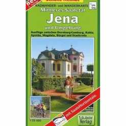 MITTLERES SAALETAL, JENA UND UMGEBUNG 1: - Wanderkarte