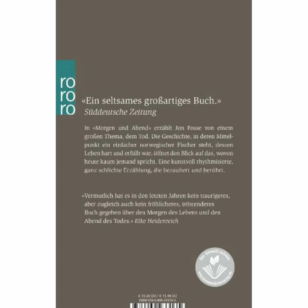 MORGEN UND ABEND - Roman