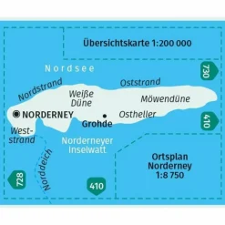 NORDERNEY IM NATIONALPARK NIEDERSÄCHSISC - Wanderkarte