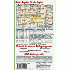 OBERES SAALETAL, SAALFELD, HOHENWARTETAL - Wanderkarte