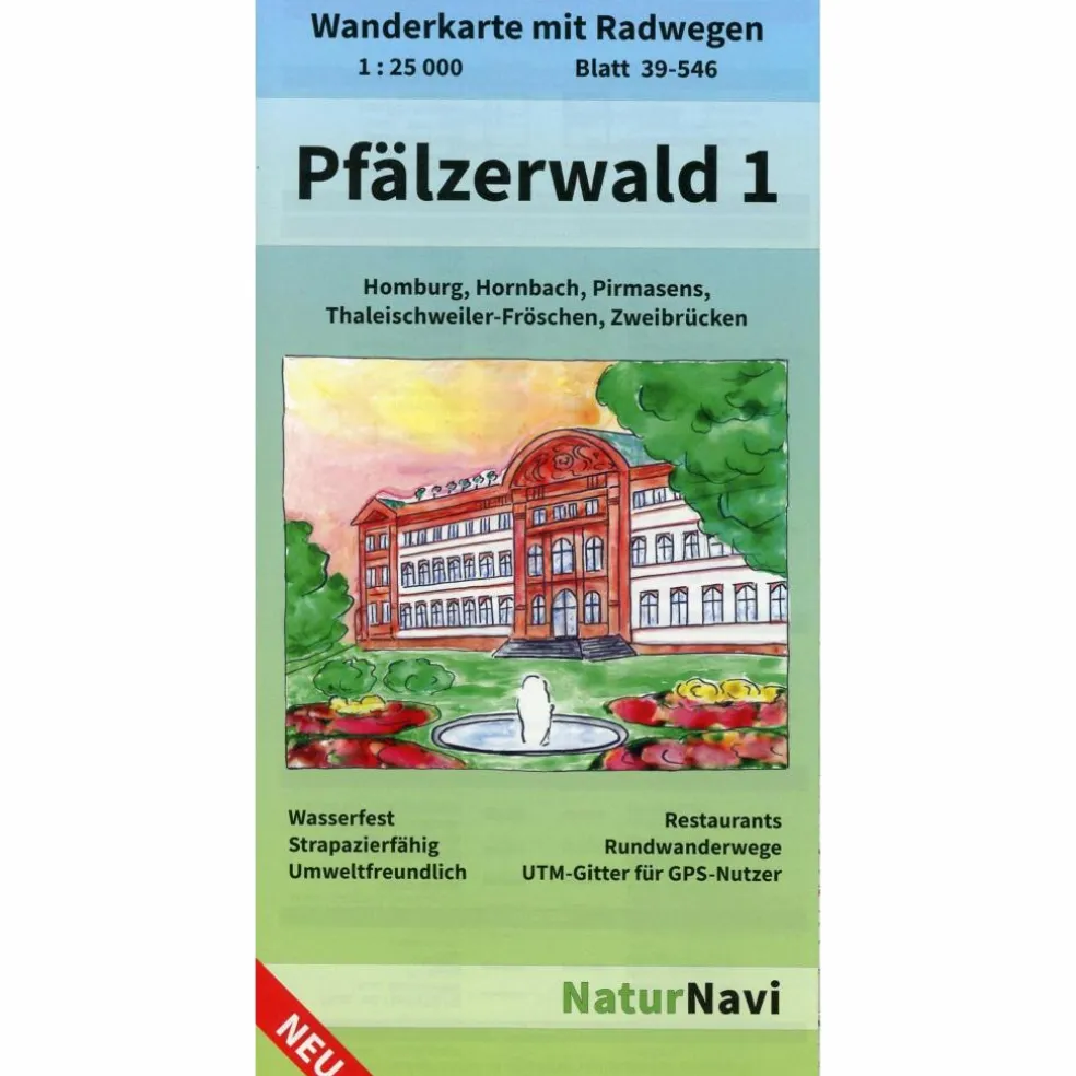 PFÄLZERWALD 1. BLATT 39-546, 1 : 25 000 - Wanderkarte