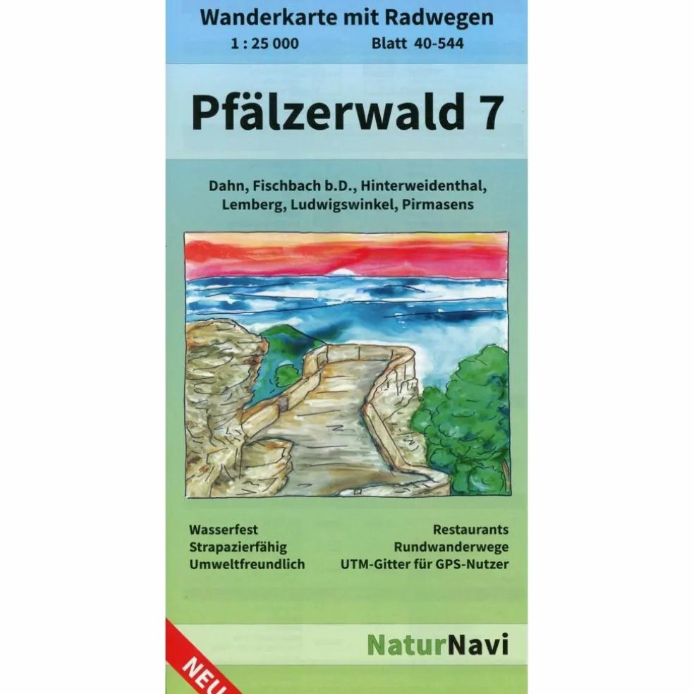 PFÄLZERWALD 7. BLATT 40-544, 1 : 25 000 - Wanderkarte