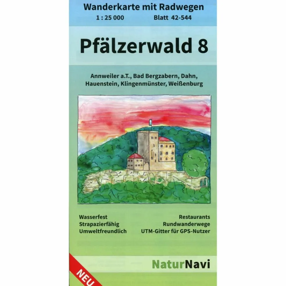 PFÄLZERWALD 8. BLATT 42-544, 1 : 25 000 - Wanderkarte