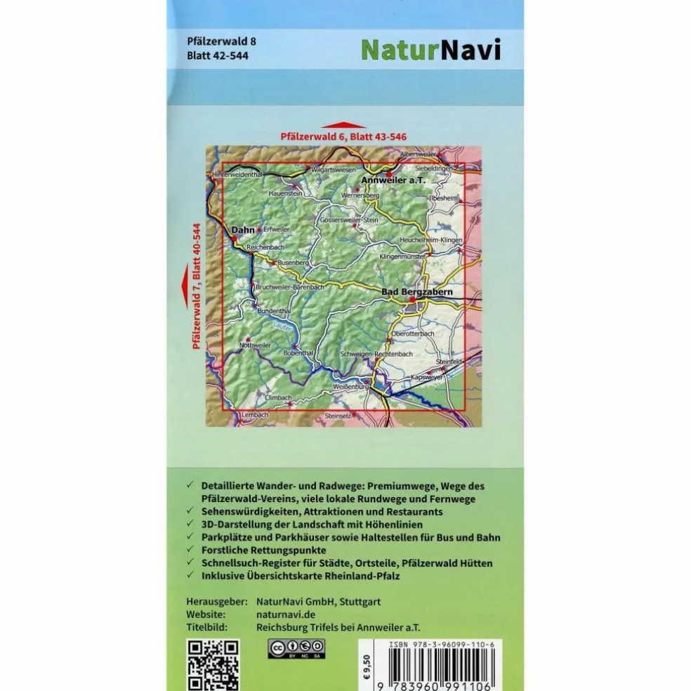 PFÄLZERWALD 8. BLATT 42-544, 1 : 25 000 - Wanderkarte