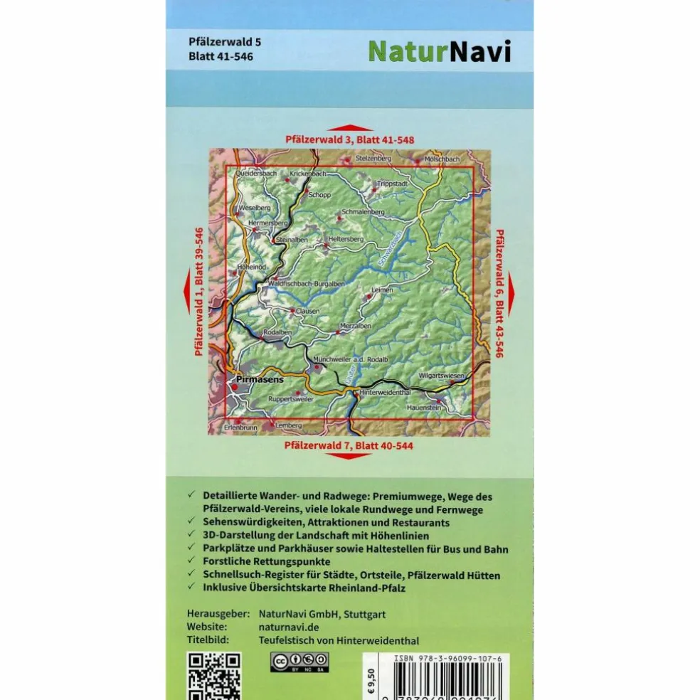 PFÄLZERWALD 5. BLATT 41-546, 1 : 25 000 - Wanderkarte