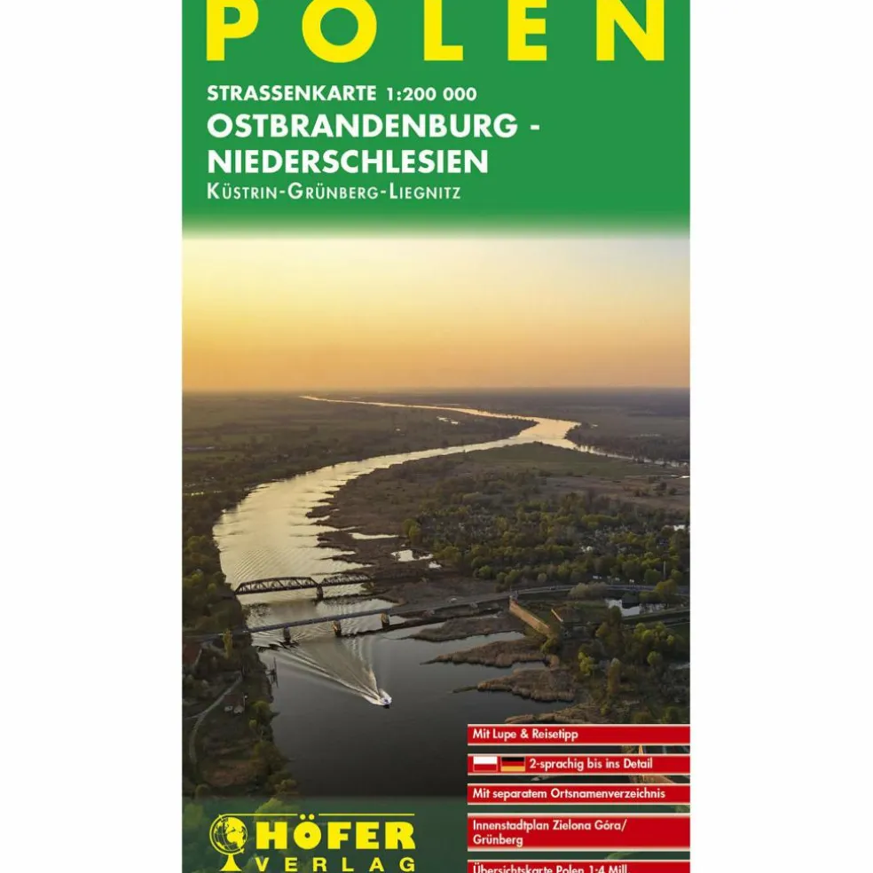 POLEN - PL 002 OSTBRANDENBURG - NIEDERSCHLESIEN - KÜSTRIN - Straßenkarte