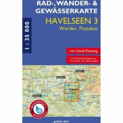 RAD-, WANDER- UND GEWÄSSERKARTE HAVELSEEN 3 WERDER/POTSDAM