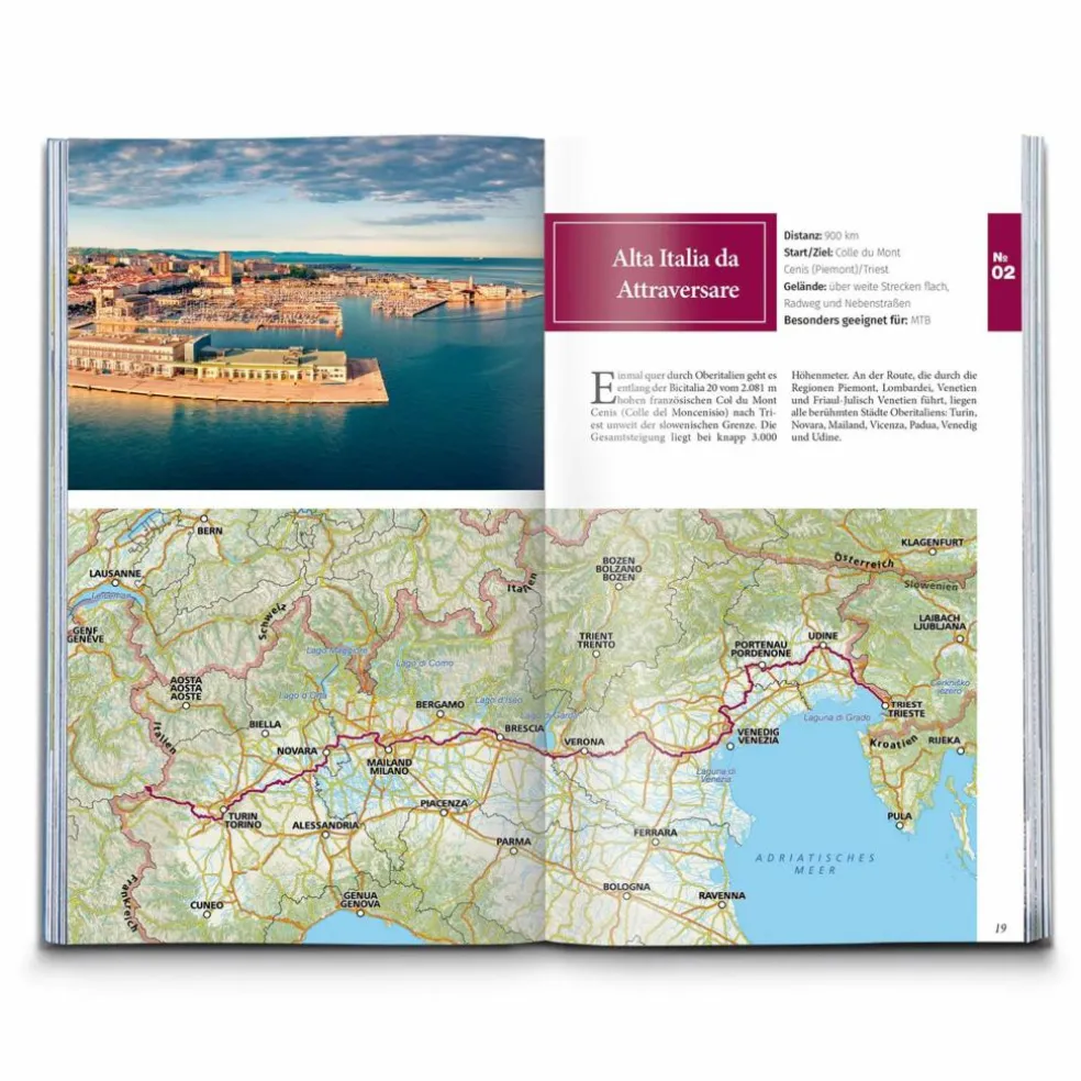 RADFERNWEGE QUER DURCH DIE ALPEN - Radwanderführer