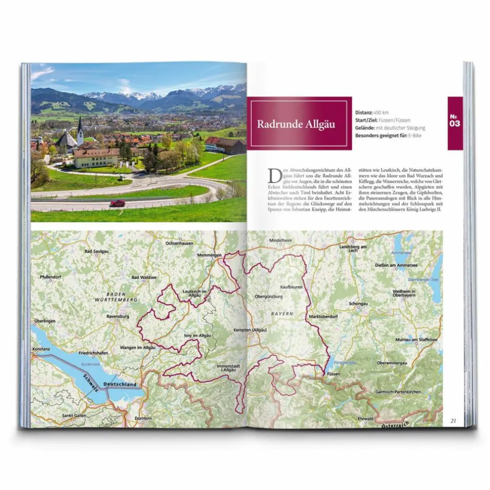RADFERNWEGE QUER DURCH DIE ALPEN - Radwanderführer