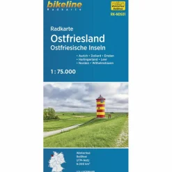 RADKARTE OSTFRIESLAND OSTFRIESISCHE INSELN 1:75.000 - Fahrradkarte