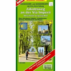 RADWANDER- UND WANDERKARTE JAKOBSWEG VIA IMPERII LEIPZIG-HOF - Wanderkarte