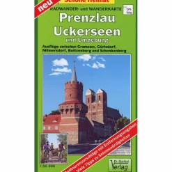 RADWANDER- UND WANDERKARTE PRENZLAU, UCKERSEEN - Wanderkarte