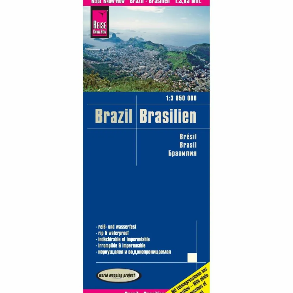 REISE KNOW-HOW LANDKARTE BRASILIEN 1:3.850.000 - Straßenkarte