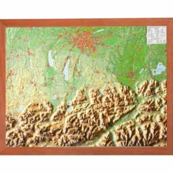 RELIEF BAYERISCHES OBERLAND 1:400.000 MI - Karte