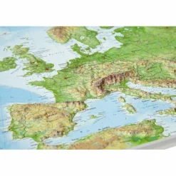 RELIEF EUROPA 1:16 MIO MIT HOLZRAHMEN - Karte