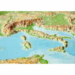 RELIEF EUROPA 1:8.000.000 MIT NATURHOLZRAHMEN - Karte