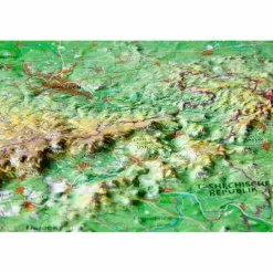 RELIEFKARTE SACHSEN KLEIN 1 : 650.000 - Karte