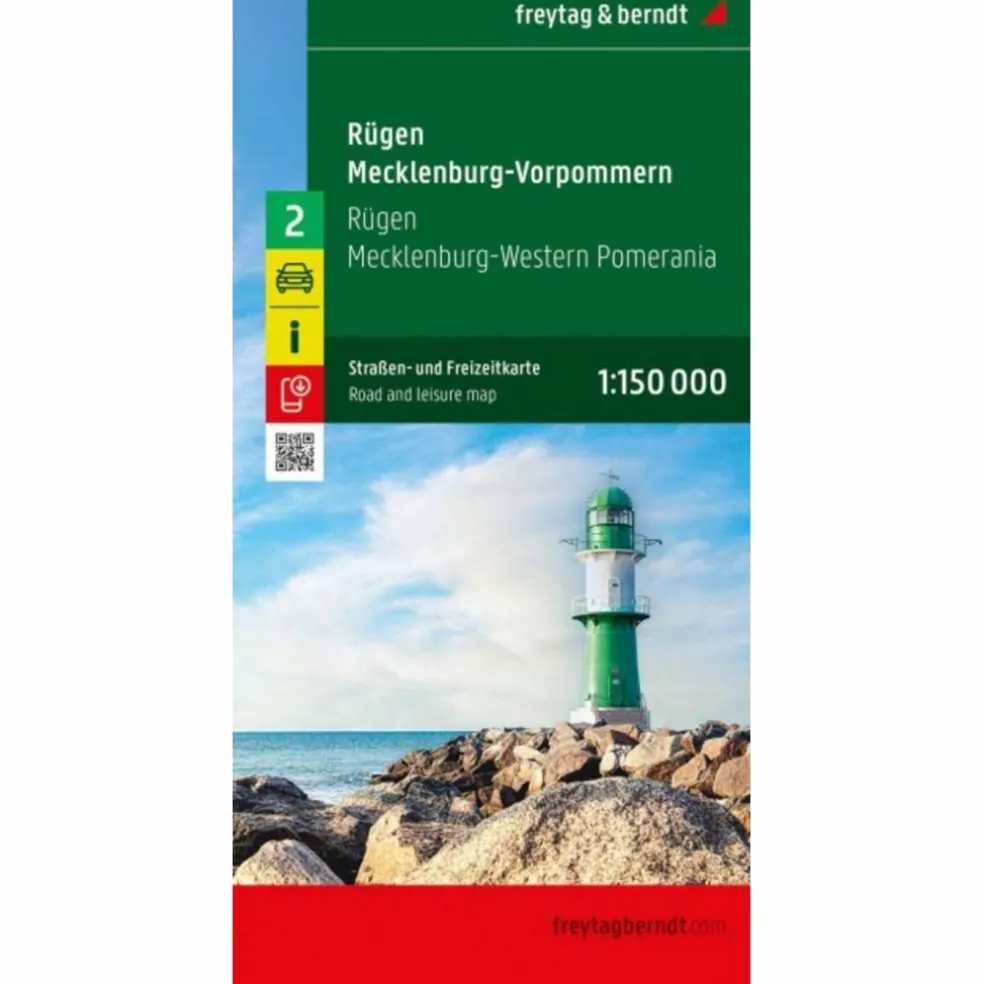 RÜGEN - MECKLENBURG-VORPOMMERN, STRAßEN- UND FREIZEITKARTE - Straßenkarte