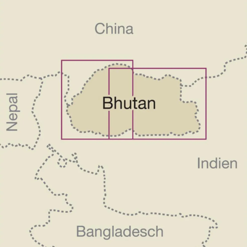 RKH WMP BHUTAN 1 : 250.000 - Straßenkarte