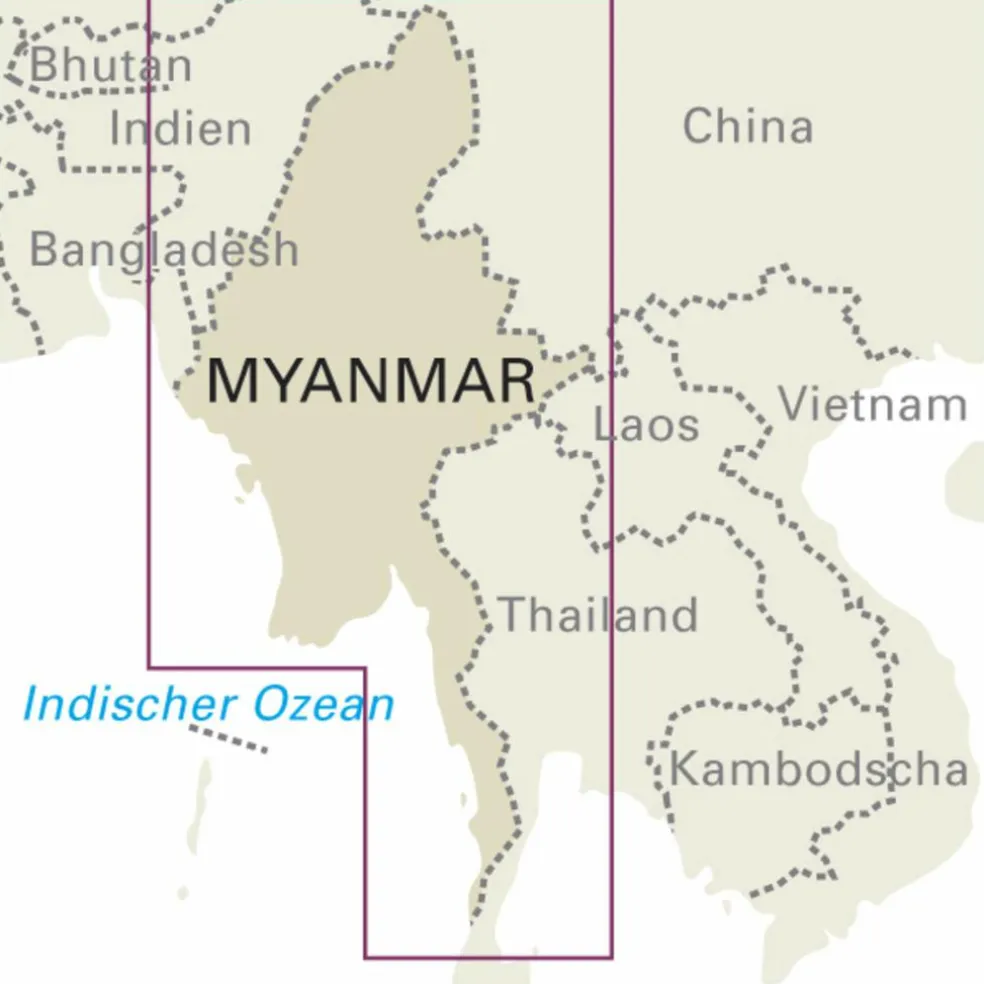 RKH WMP MYANMAR 1 : 1.500.000 - Straßenkarte