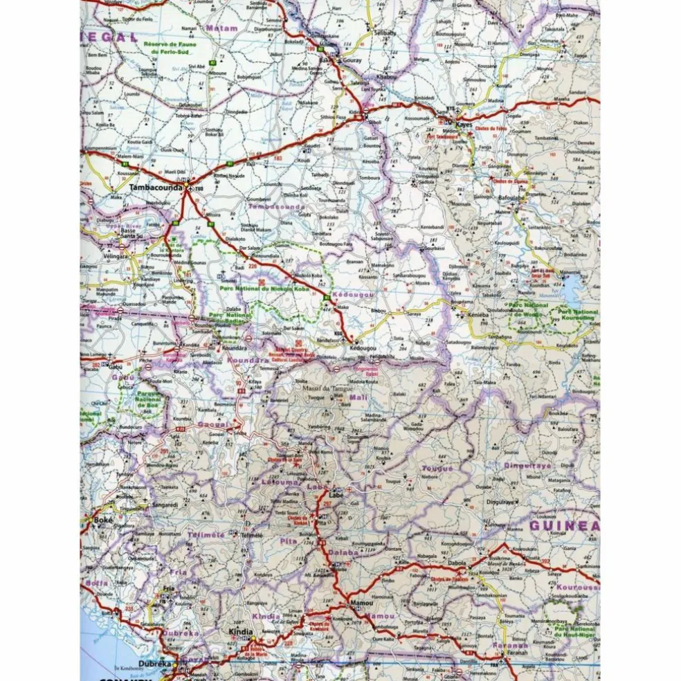 RKH WMP WESTAFRIKA, KÜSTENLÄNDER - Straßenkarte