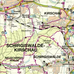 SCHIRGISWALDE U. UMGEBUNG - Wanderkarte