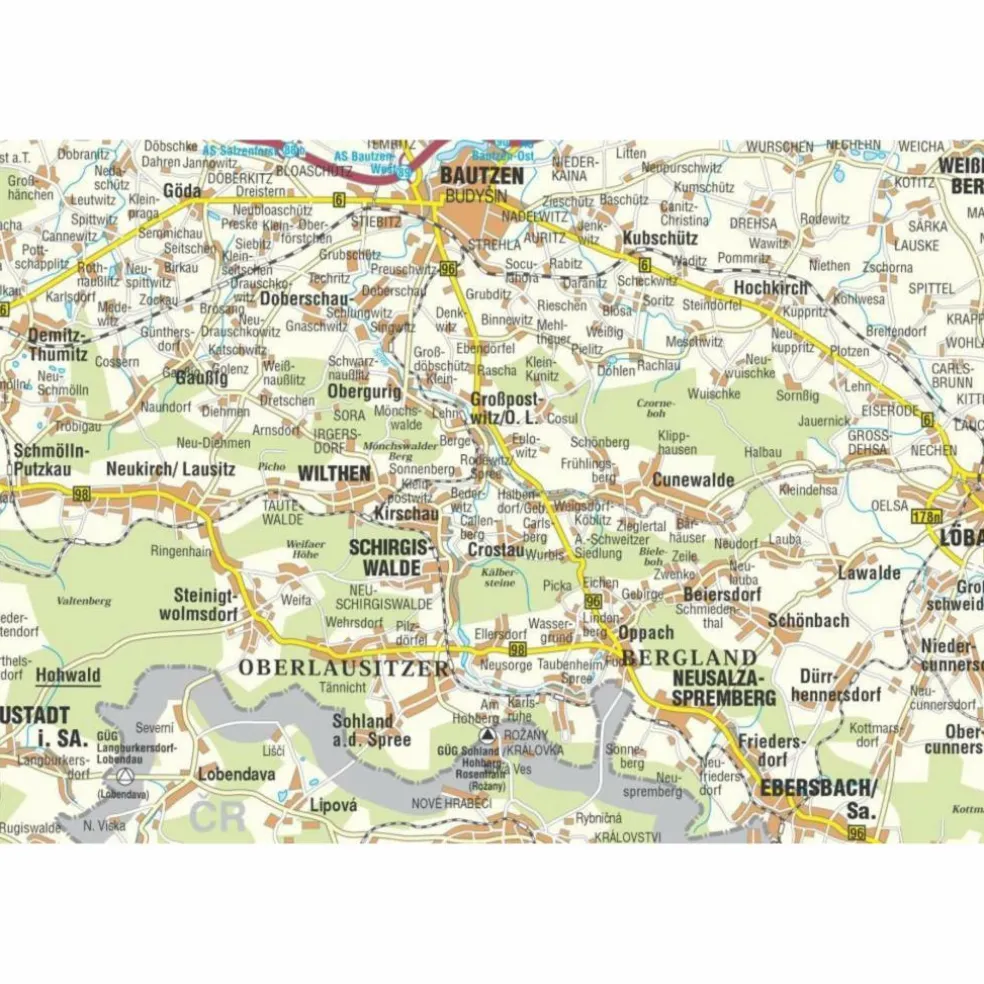 SCHIRGISWALDE U. UMGEBUNG - Wanderkarte