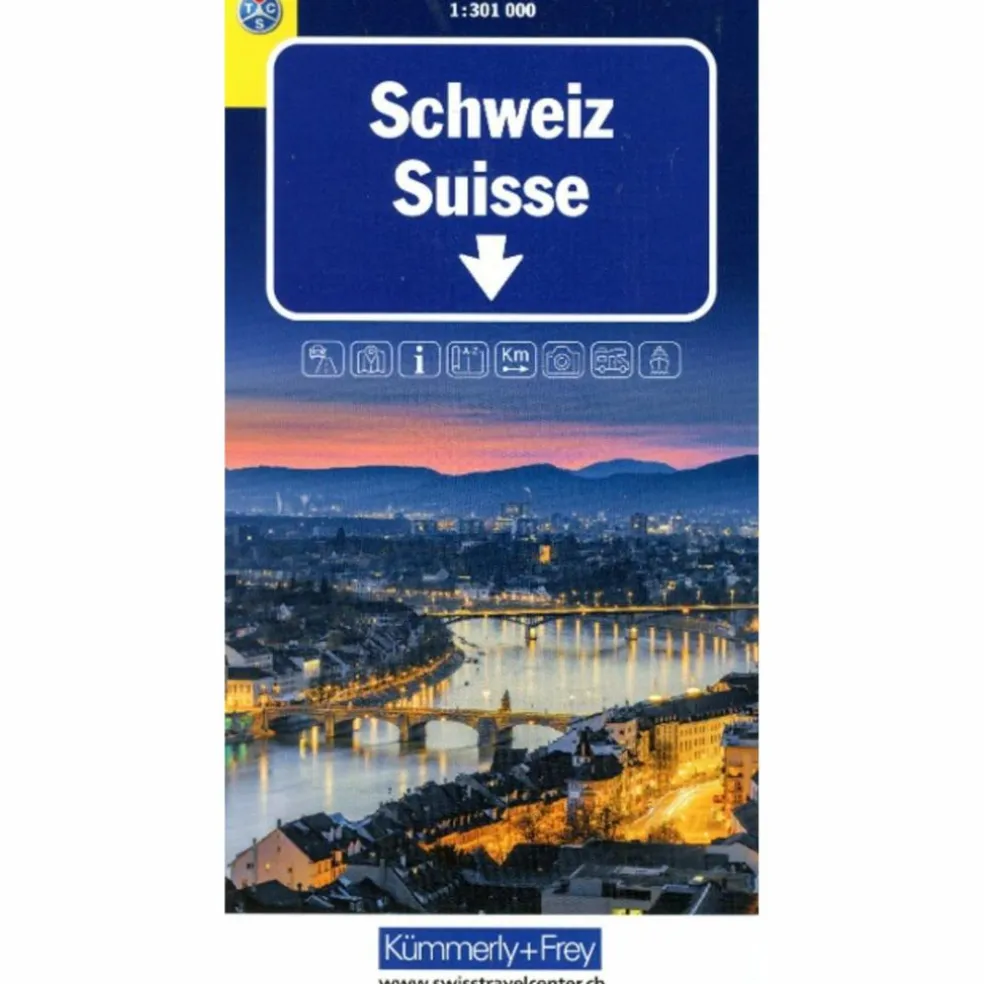 SCHWEIZ TCS STRASSENKARTE 1:301 000