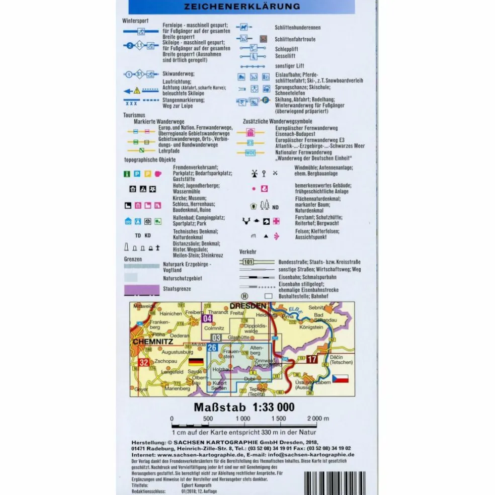 SKIREGION OSTERZGEBIRGE - Winterwanderkarte
