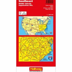 SOUTHEAST MIDDLE ATLANTIC, APPALACHIAN MTS. NR. 08 USA ROAD - Straßenkarte