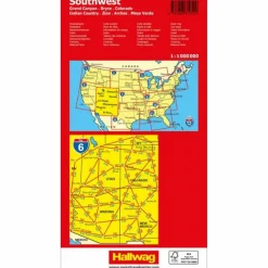 SOUTHWEST, SOUTHERN ROCKIES, CANYON COUNTRY STRASSENKARTE