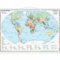 STAATEN DER ERDE. WANDKARTE MIT METALLLE - Weltkarte