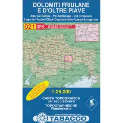 TABACCO 021 DOLOMITI DI SINISTRA PIAVE - Wanderkarte