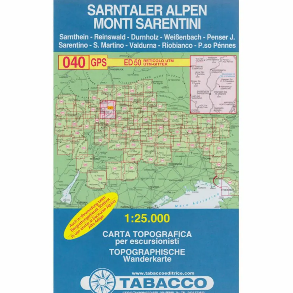 TABACCO 040 SARNTALER ALPEN - Wanderkarte