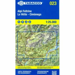 TABACCO WANDERN ALPI FELTRINE 1:25000