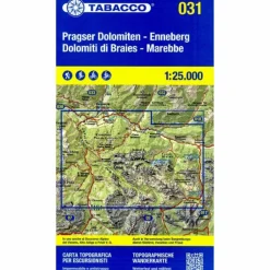 TABACCO WANDERN PRAGSER DOLOMITEN 1:25000